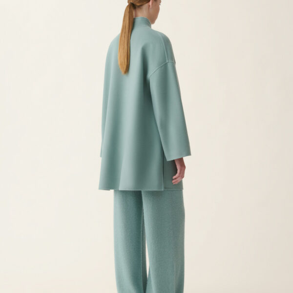 Double Wool Caban in Green