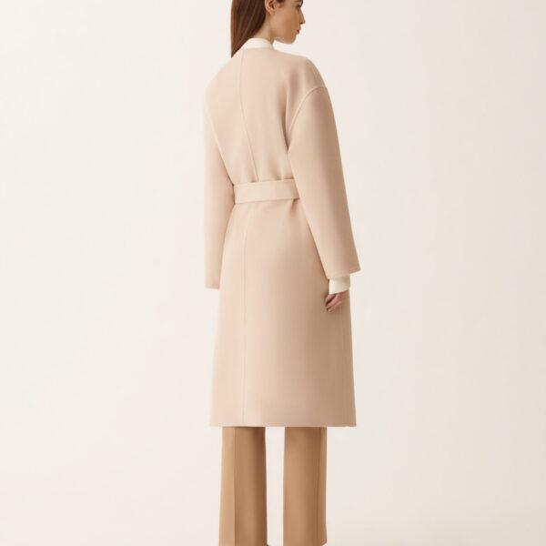 Double Wool Coat in Kasha