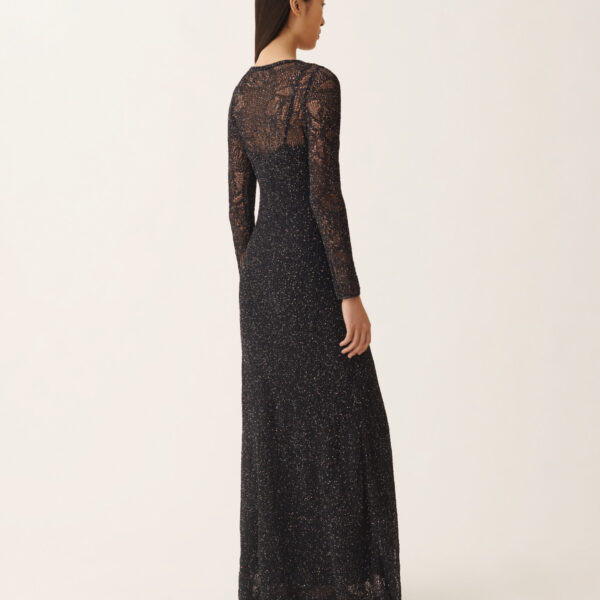 Dress in Midnight Blue Micro Sequins