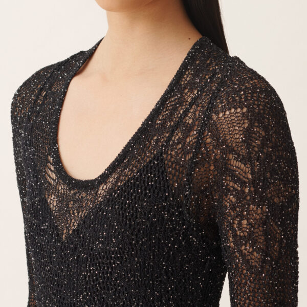 Dress in Midnight Blue Micro Sequins - Image 5