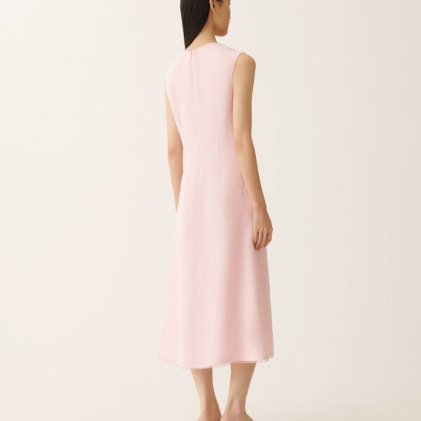 Fluid Dress in Linen and Viscose