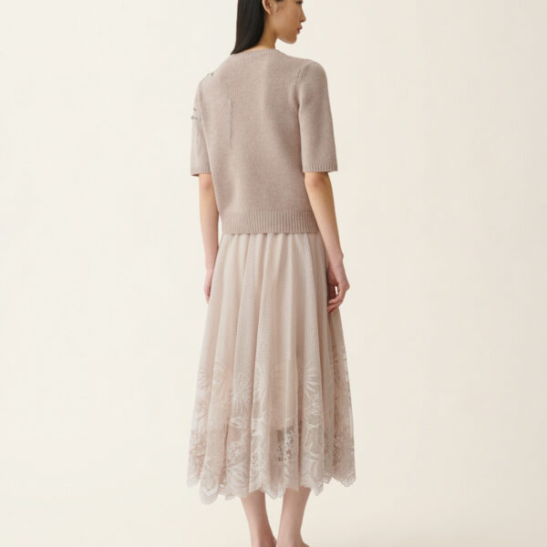 Gauze Cashmere Sweater in Mocha