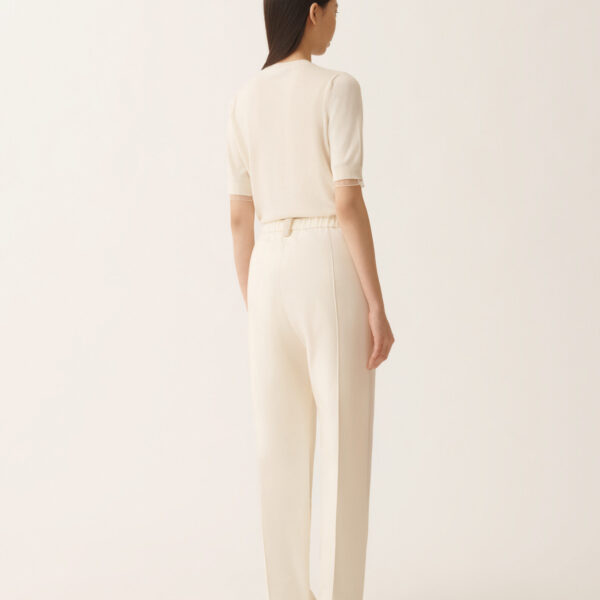 Gubbio Joggers in Butter-Colored Cotton Gabardine