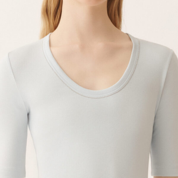 Jersey T-shirt in Aqua - Image 5