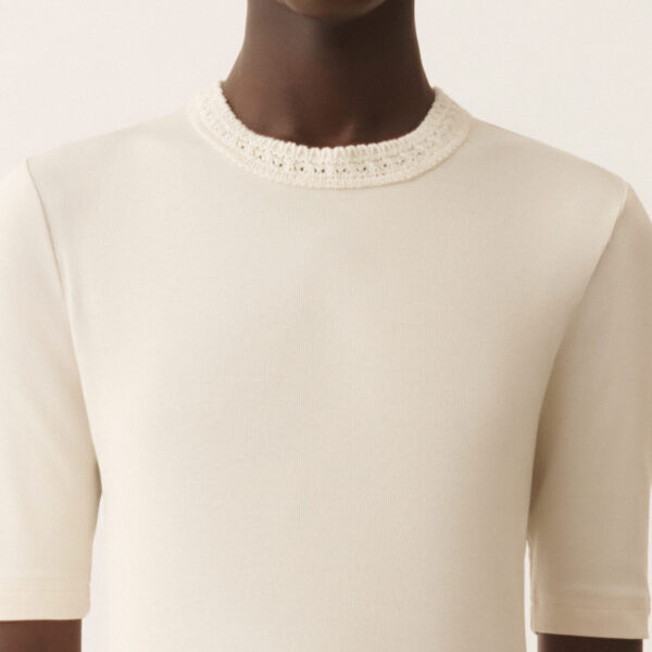Jersey T-shirt in Butter - Image 5