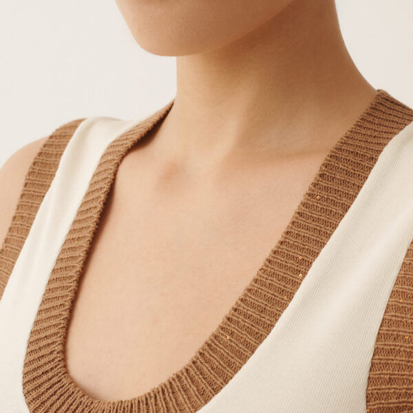 Jersey Tank Top in Butter - Image 5