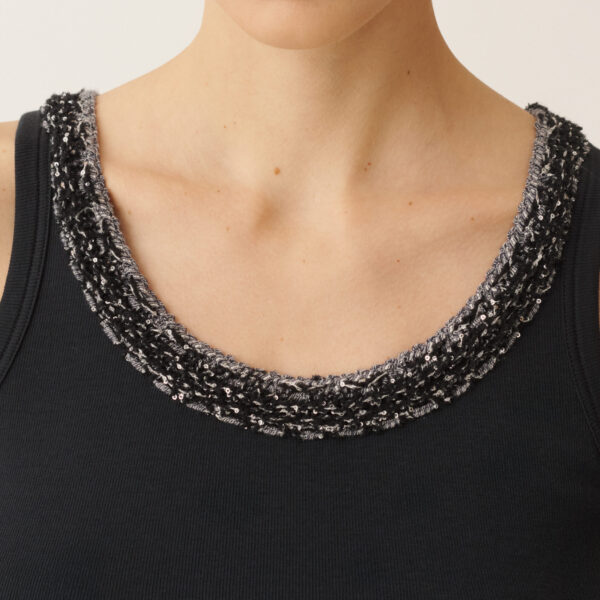 Jersey Tank Top in Night Blue - Image 5