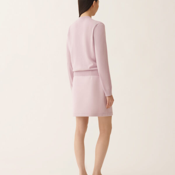 Lilac Pink Wool and Cotton Cardigan