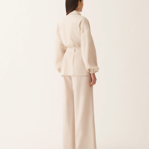 Linen Canvas Field Jacket in Natural