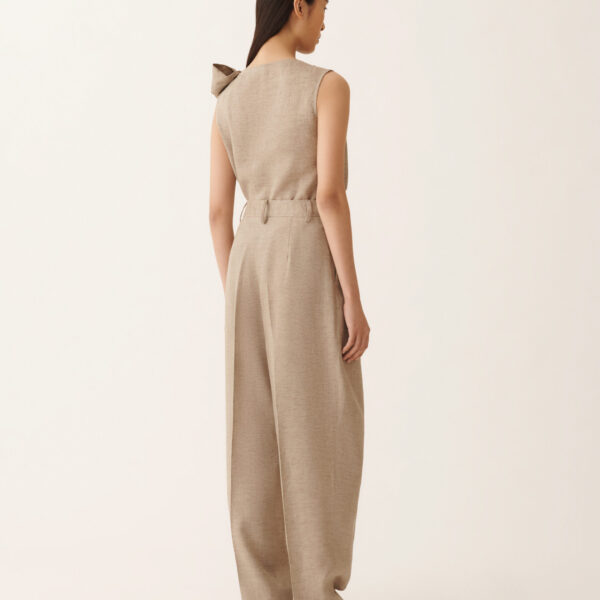 Linen Canvas Pants in Dove Grey