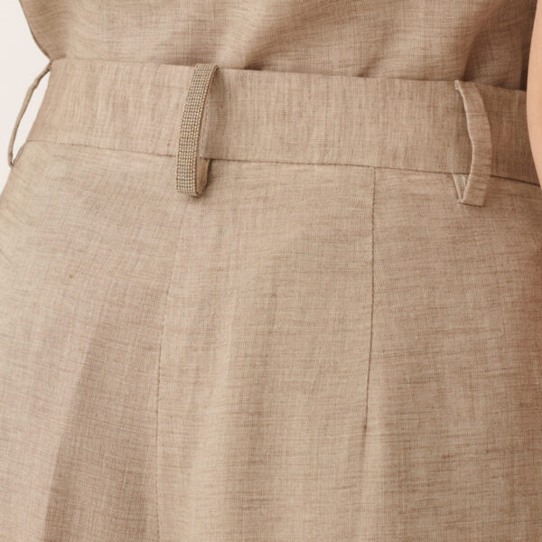 Linen Canvas Pants in Dove Grey - Image 5