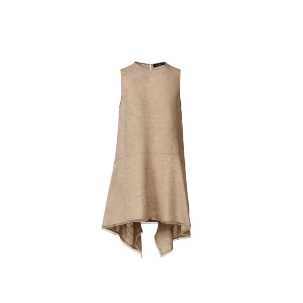 Fabiana Filippi Linen Fabric Top in Dove Grey