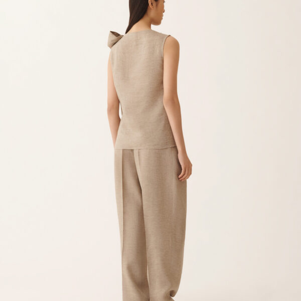 Linen Top in Taupe