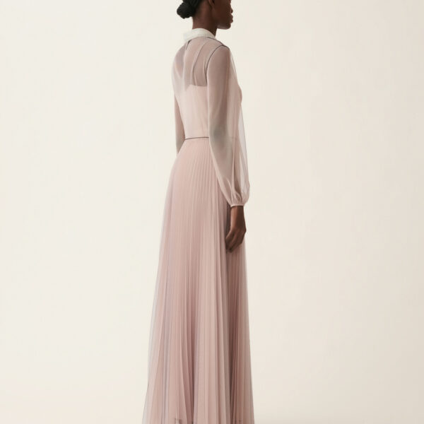 Long Tulle Dress in Cachà