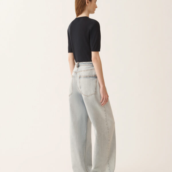 Marbled Aqua Denim Pants