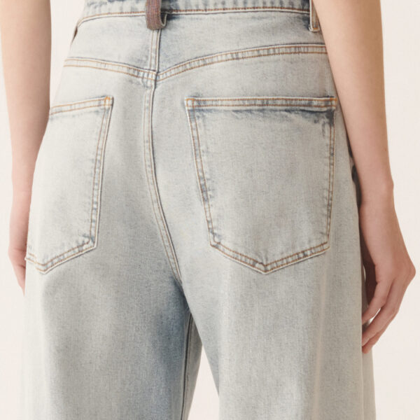Marbled Aqua Denim Pants - Image 5