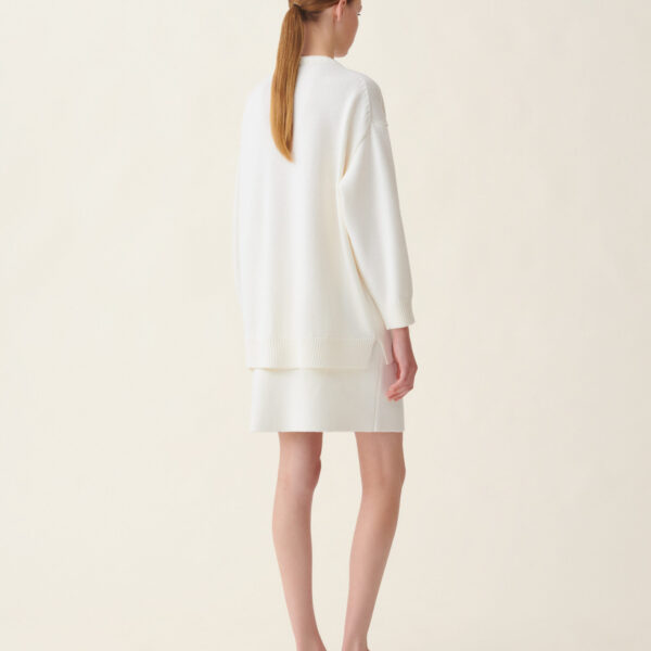 Merino Wool Cardigan in Raffia