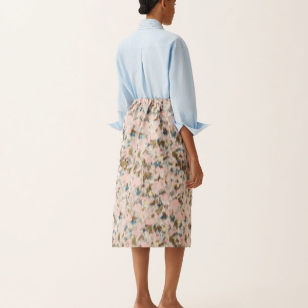 Midi Skirt in Technical Chiné