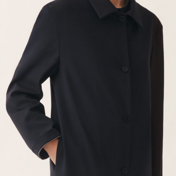Midnight Blue Techno Tailoring Coat - Image 5