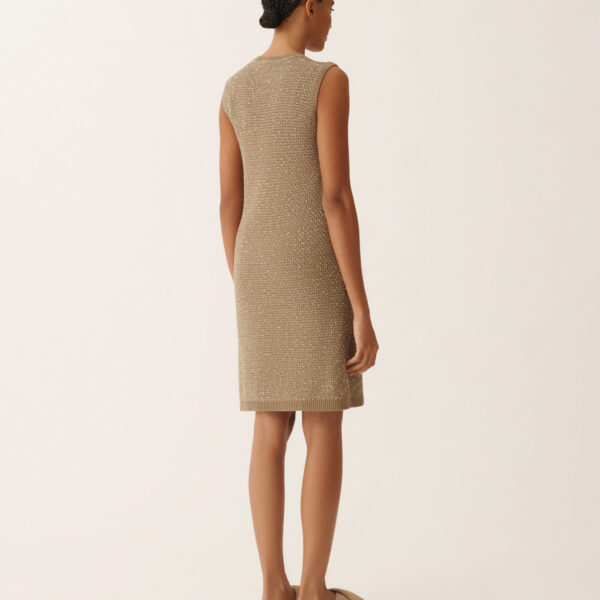 Mini Dress in Cotton Tape with Sequins