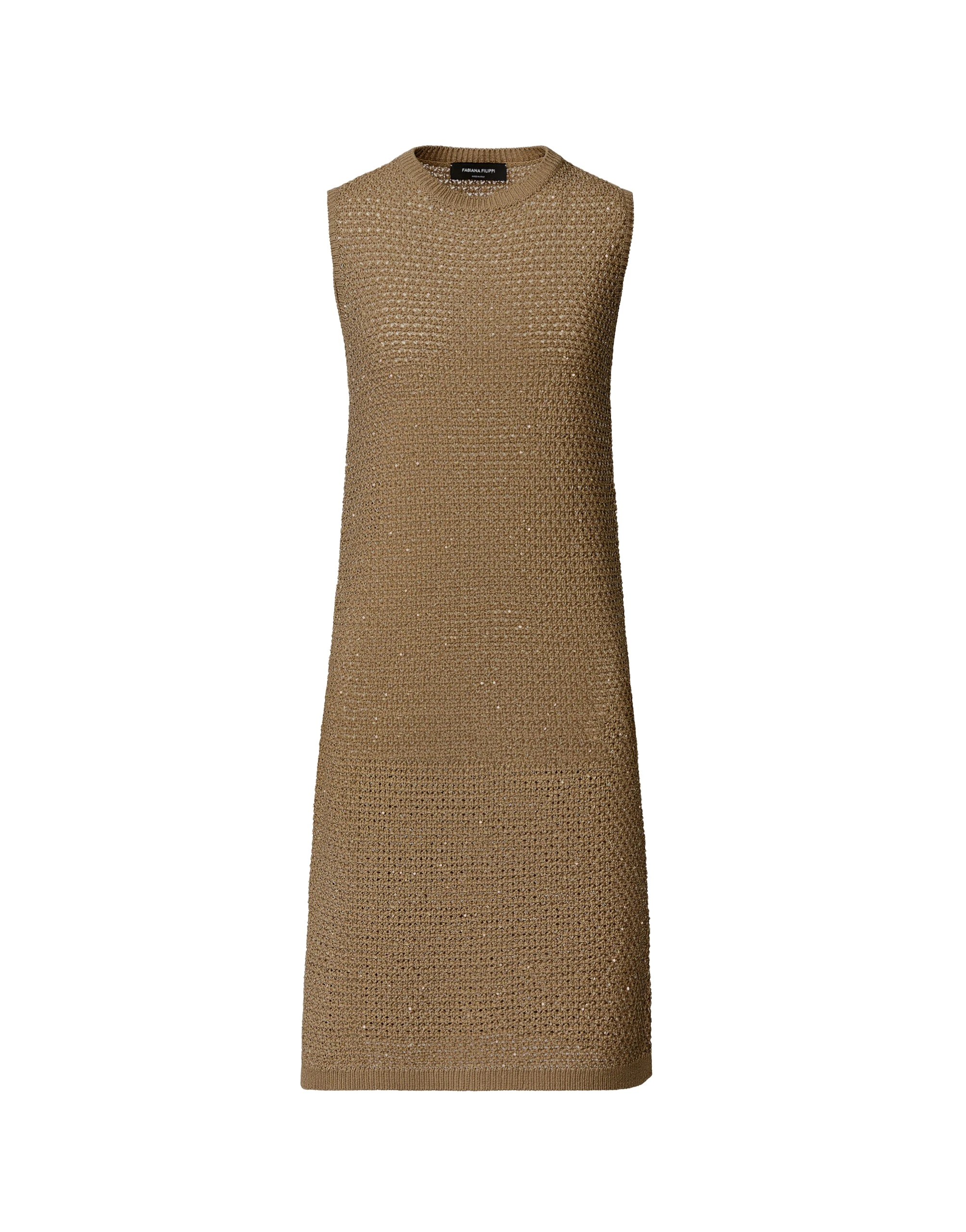 Fabiana-Filippi-Mini-Dress-in-Cotton-Tape-with-Sequins-Khaki-scaled18349_nobg Fabiana Filippi