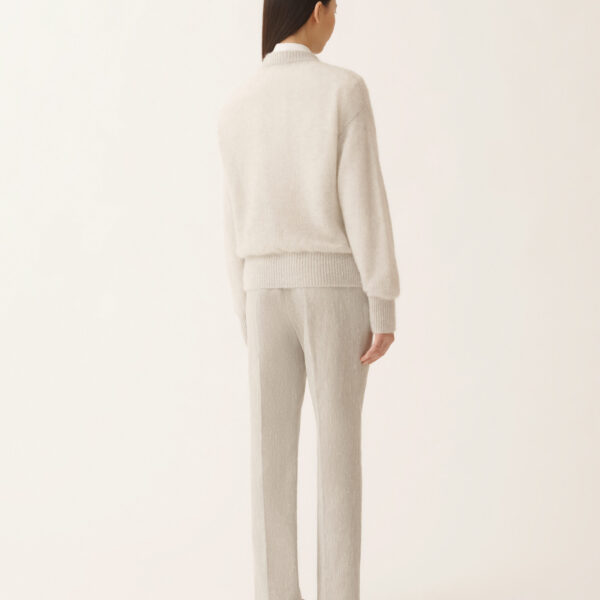 Mohair Bomber with Sequins in Gravel