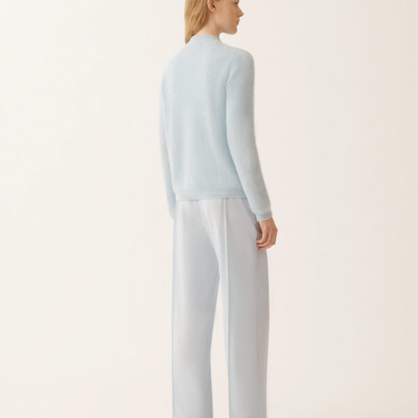 Mohair Cardigan with Sequins in Aqua