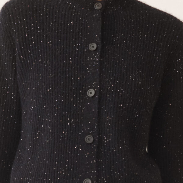 Mohair Cardigan with Sequins in Night Blue - Image 5