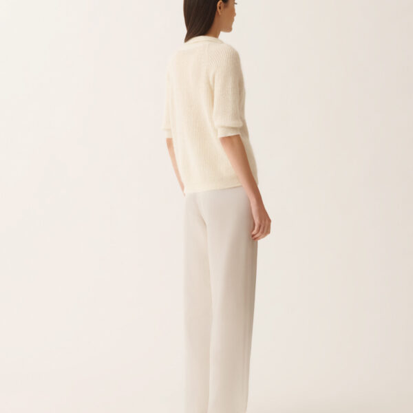 Mohair Polo with Sequins in Raffia