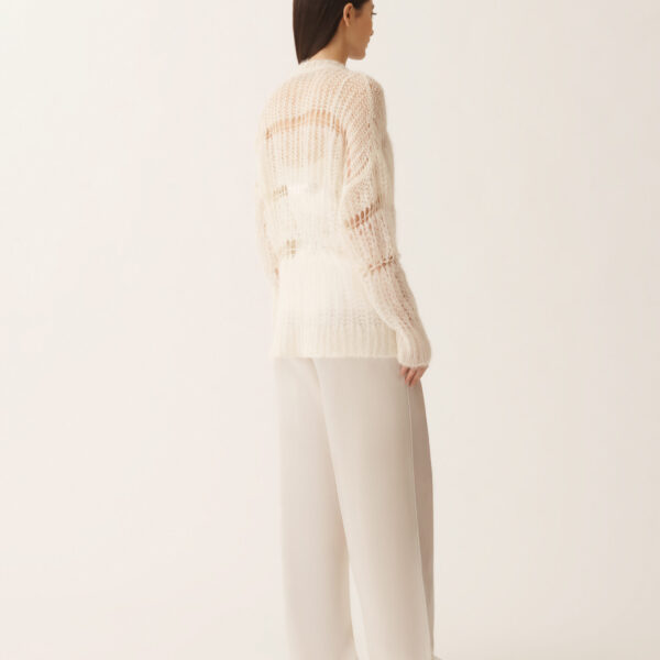 Mohair and Organic Cotton Sweater in Raffia