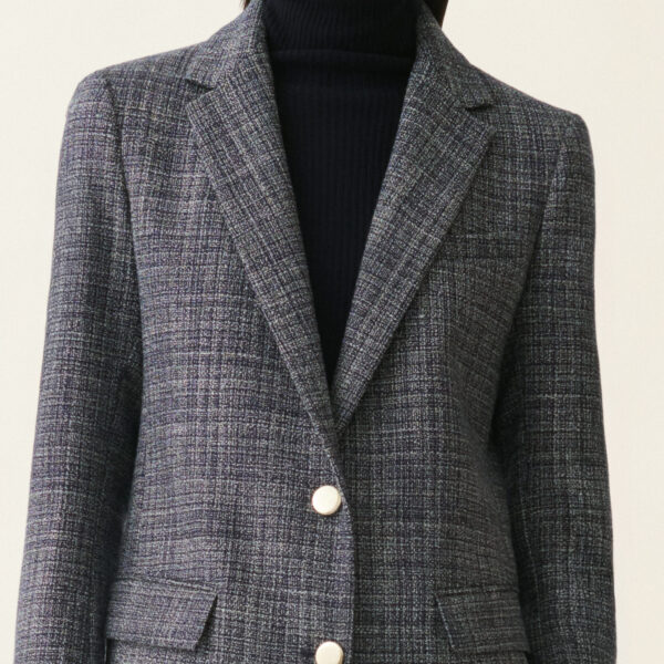Mouliné Blazer in Midnight Blue - Image 5