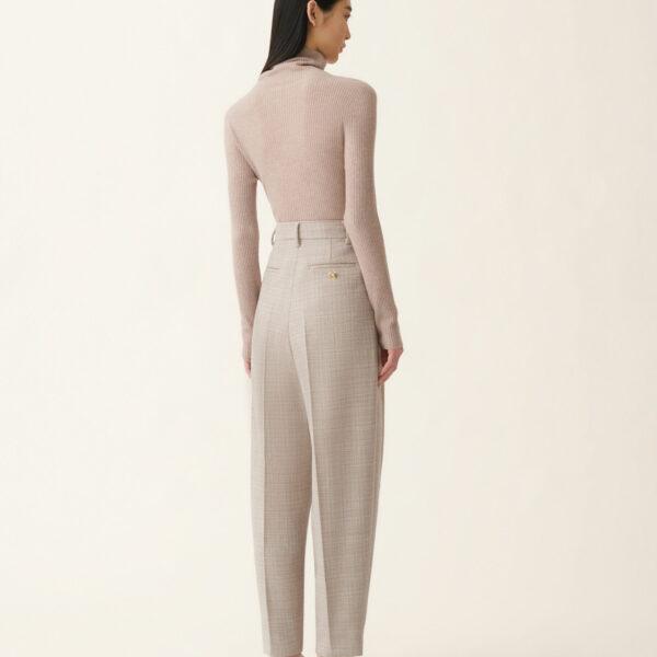 Mouliné Trousers in Mocha
