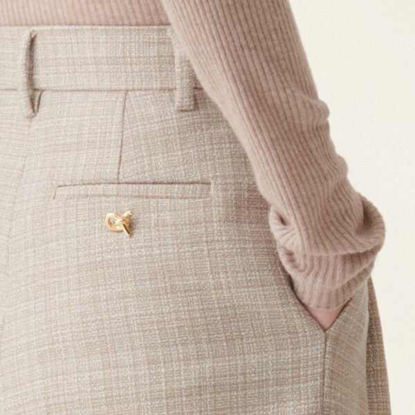 Mouliné Trousers in Mocha - Image 5