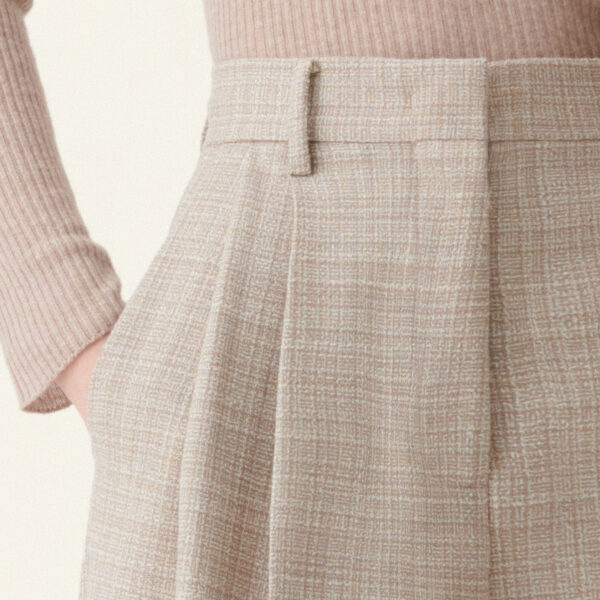 Mouliné Trousers in Mocha - Image 6