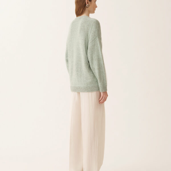 Mouliné Yarn Sweater in Ghirri Green