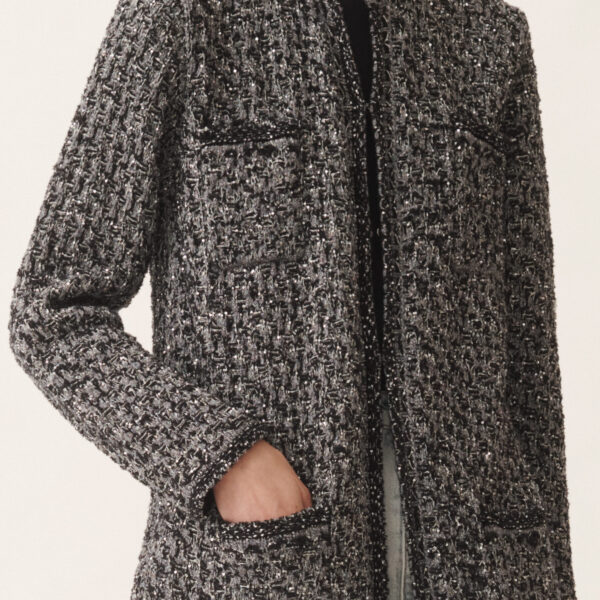 Night Blue Tweed Coat - Image 5