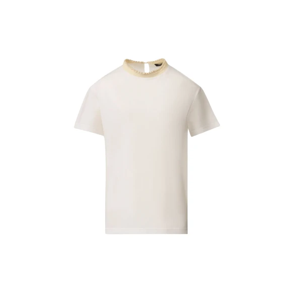Fabiana Filippi Optical White Jersey T-shirt Top