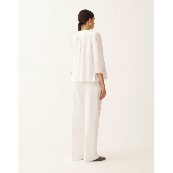 Fabiana Filippi Optical White Jersey T-shirt Top, view 4