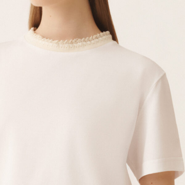 Optical White Jersey T-shirt - Image 5