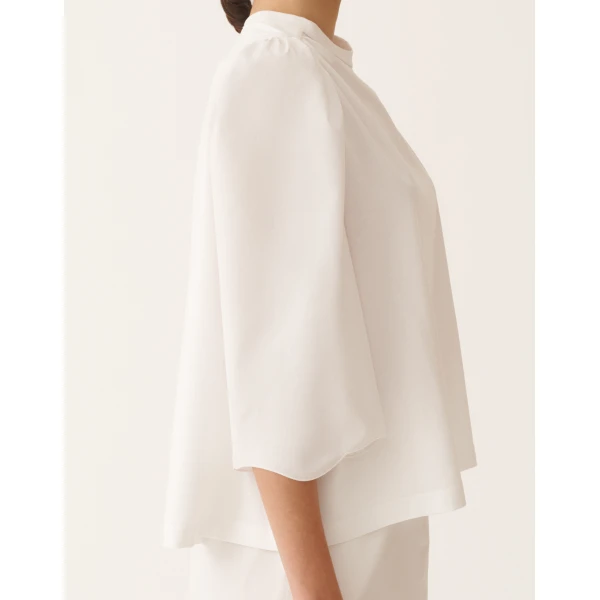 Fabiana Filippi Optical White Jersey T-shirt Top, view 6