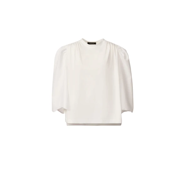 Fabiana Filippi Optical White Jersey T-shirt Top