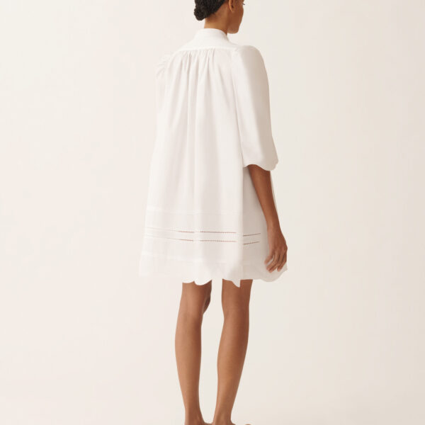 Optical White Poplin Dress