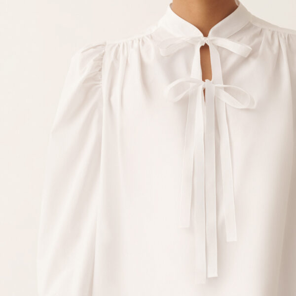 Optical White Poplin Dress - Image 5