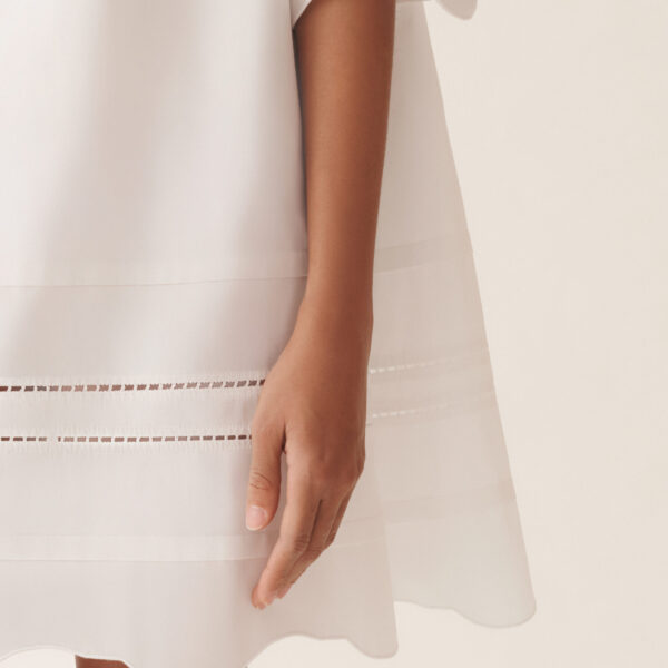 Optical White Poplin Dress - Image 6