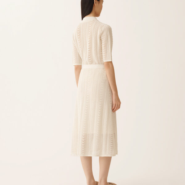 Organic Cotton Skirt with Shimmering Viscose in Butter