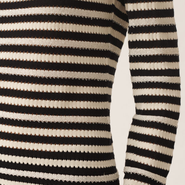 Organic Cotton Sweater with Micro Sequins in Midnight Blue - Image 5