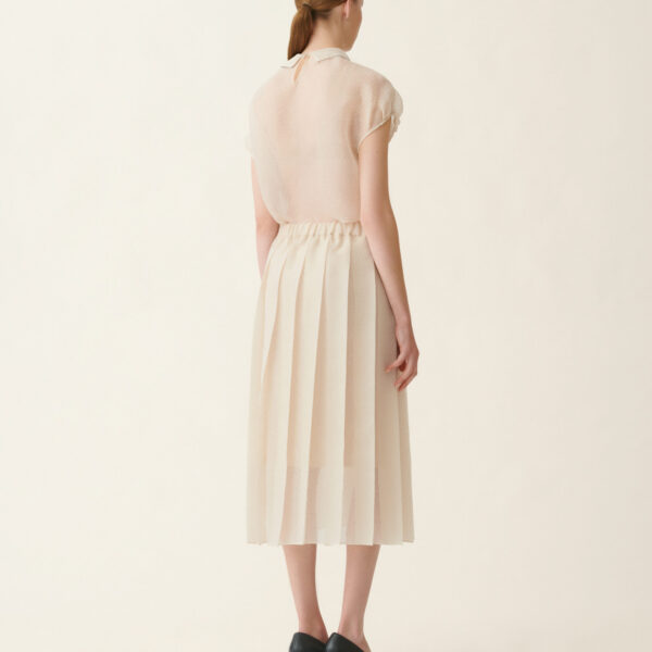 Organza Midi Skirt in Butter