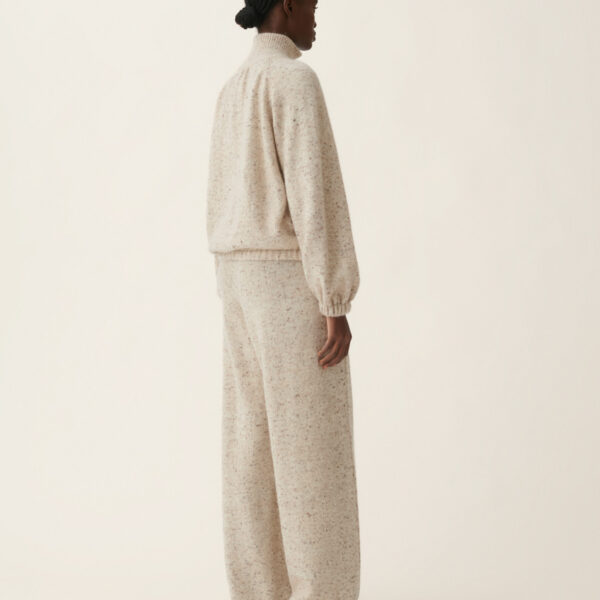 Oversized Donegal Yarn Bomber with Lurex in Cachà