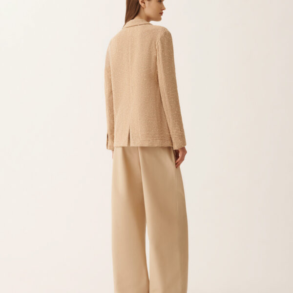 Oversized Jacket in Cotton Mesh and Sequins