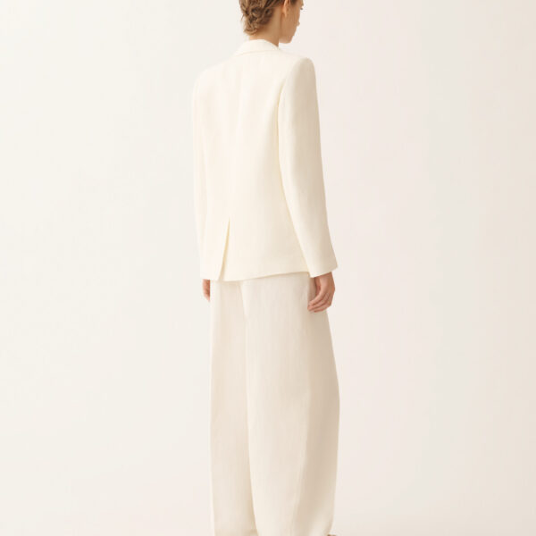 Oversized Jacket in Fluid Linen and Viscose